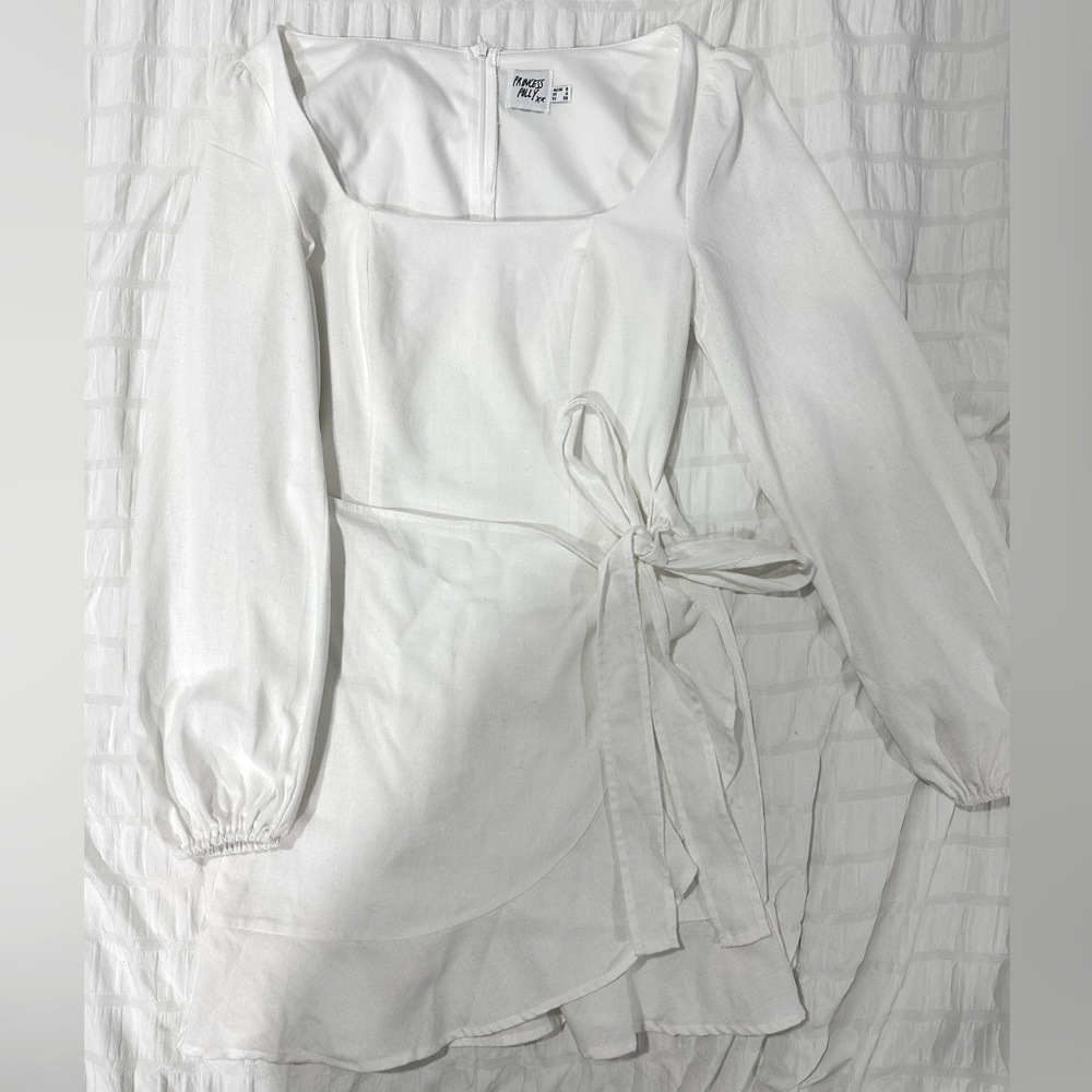 White Long Sleeve Dress